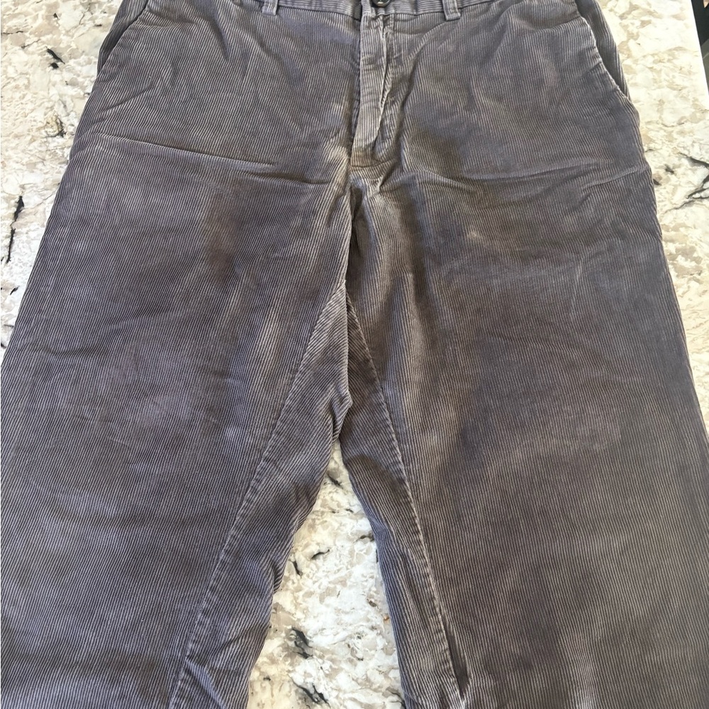 Men's Gray Corduroy Pants